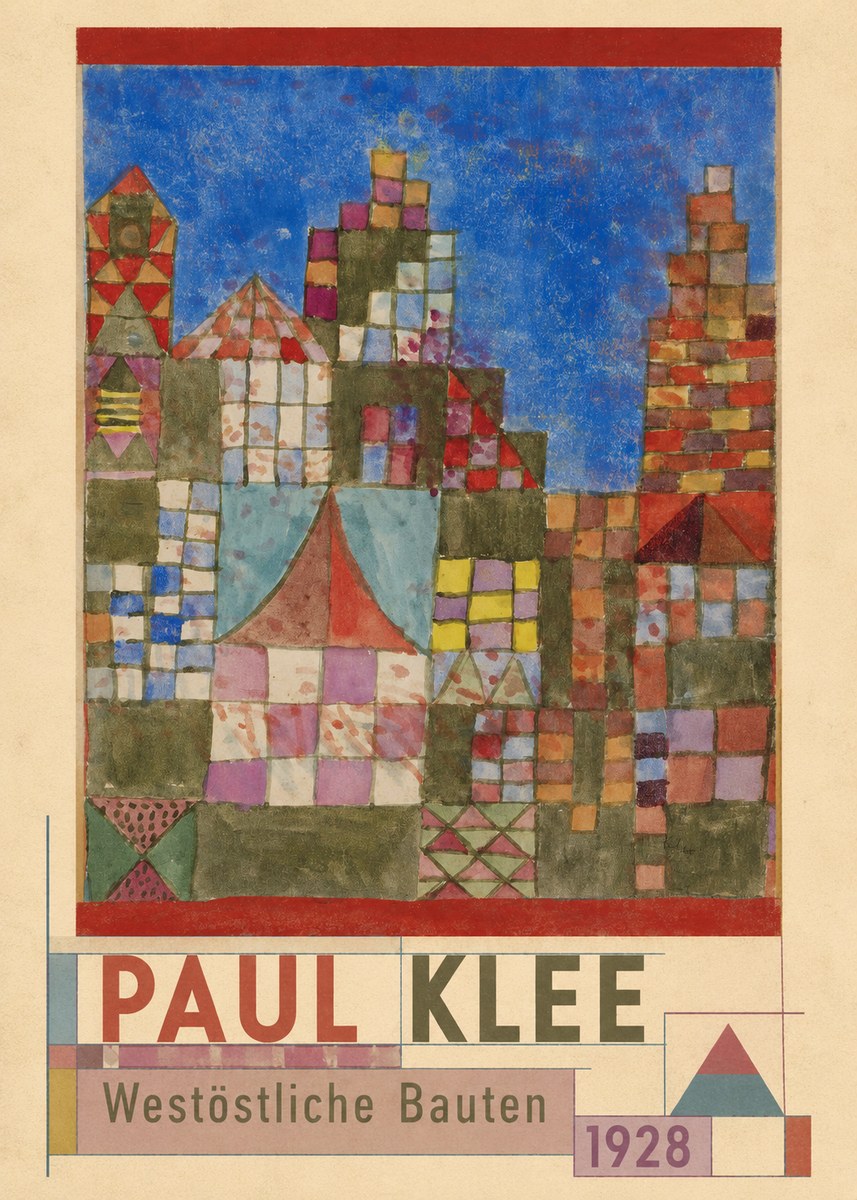 Paul Klee Westöstliche Bauten No4 - Affiche