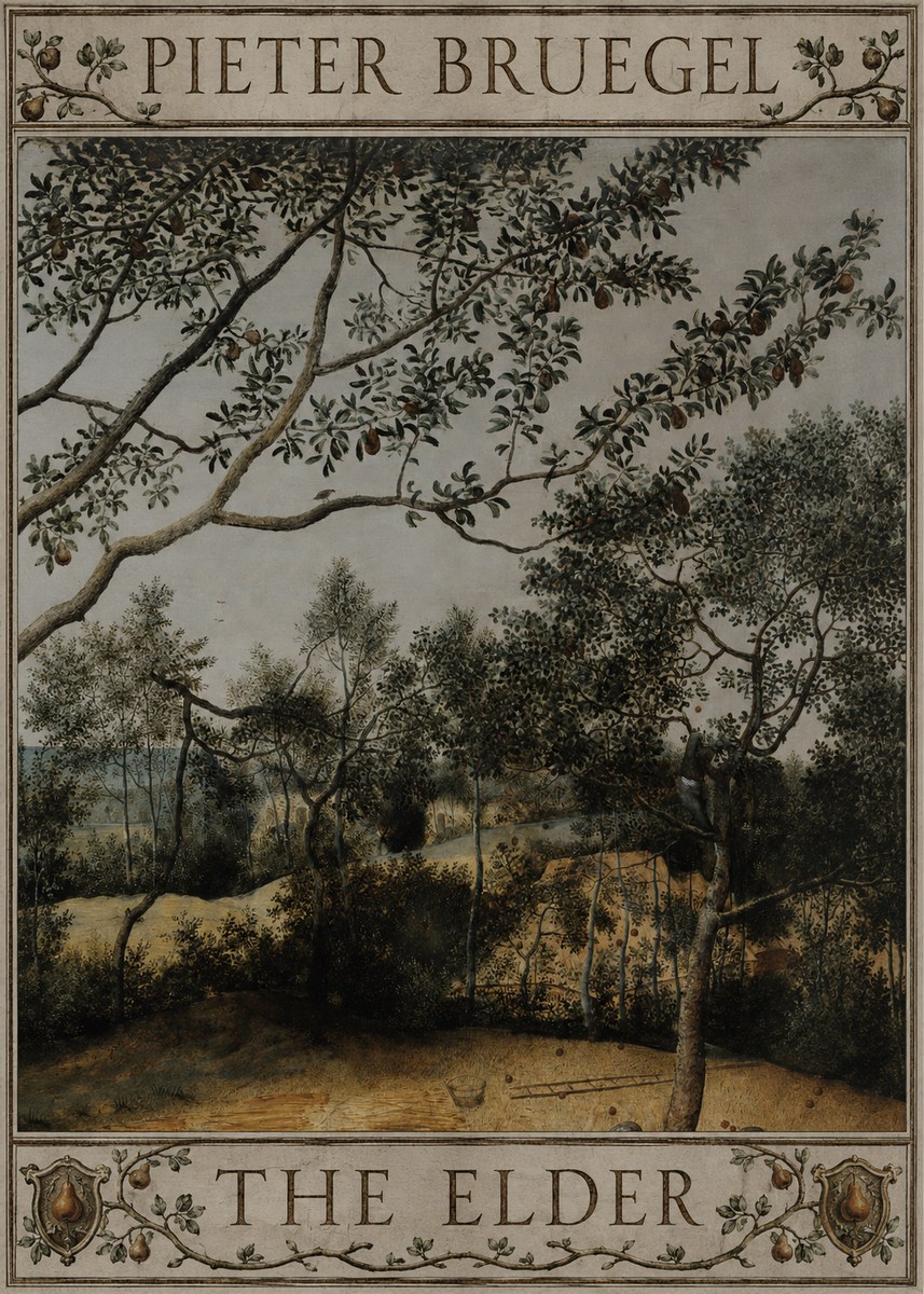 Pieter Bruegel Branch of a Pear Tree No4 - Affiche