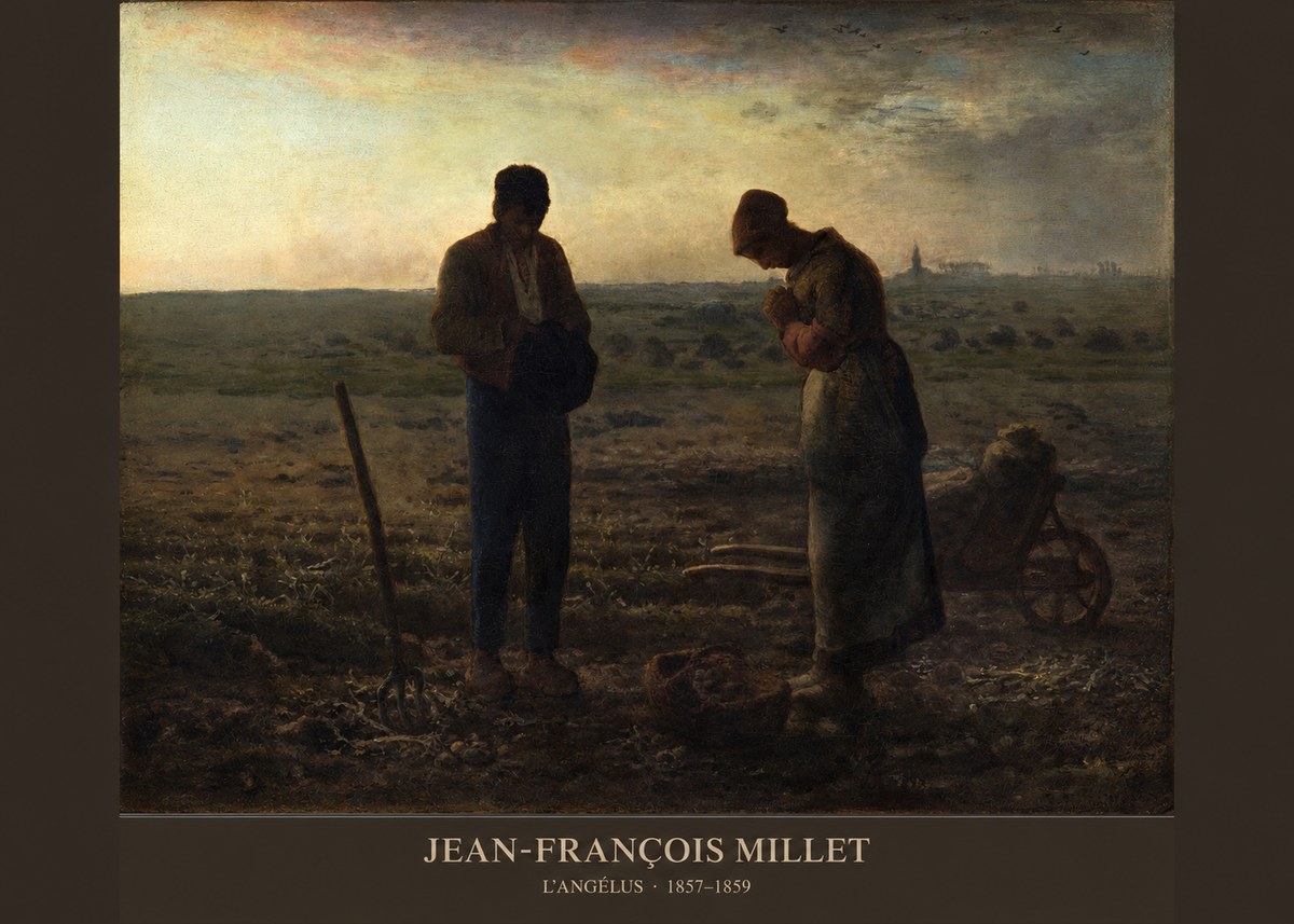 Jean-François Millet L'angélus III No5 - Affiche