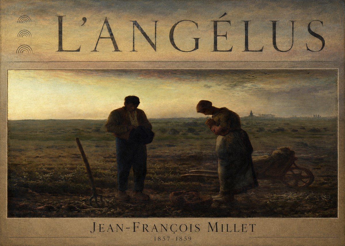 Jean-François Millet L'angélus III No6 - Affiche