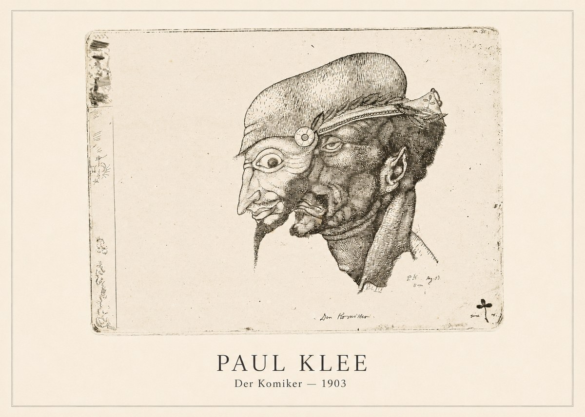 Paul Klee Der Komiker No4 - Affiche