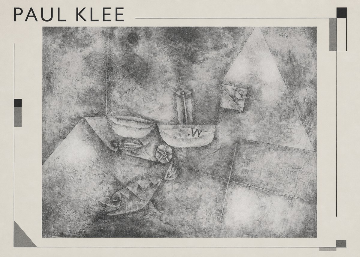 Paul Klee Boats at the Shore No1 - Affiche