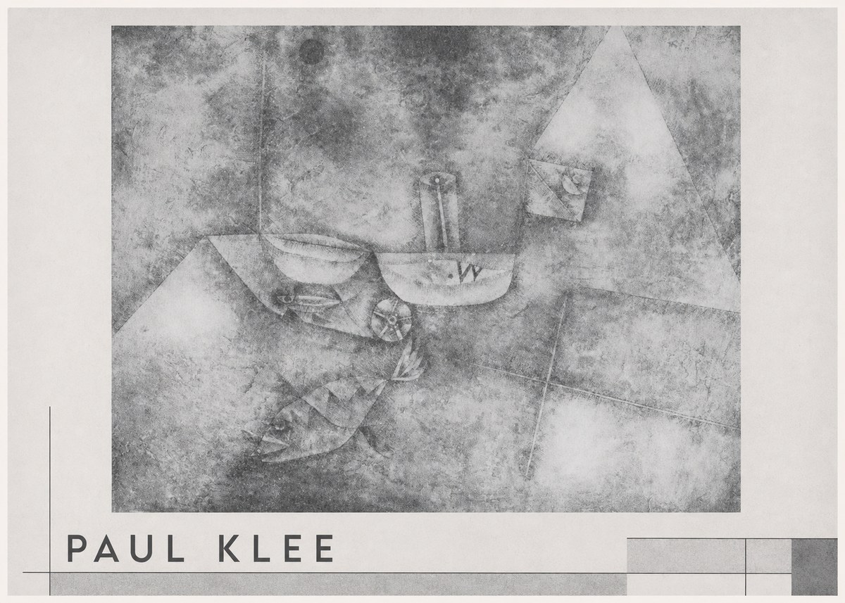 Paul Klee Boats at the Shore No3 - Affiche