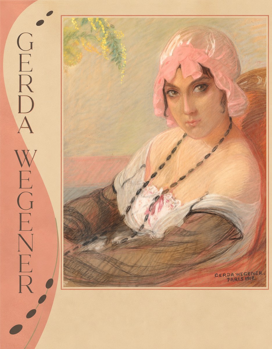 Gerda Wegener Woman in a Pink Bonnet No5 - Affiche