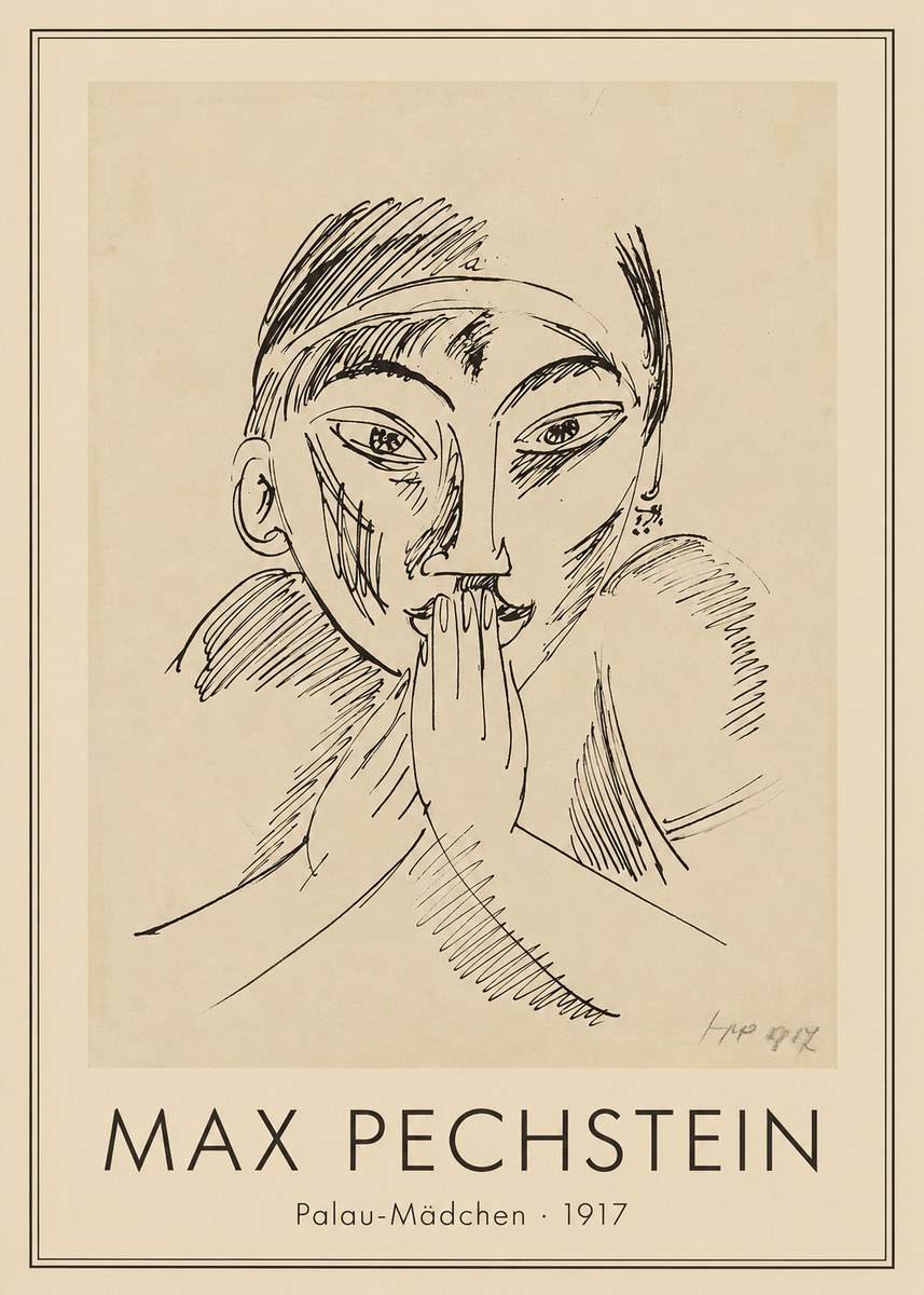 Max Pechstein Palau-mädchen No1 - Affiche