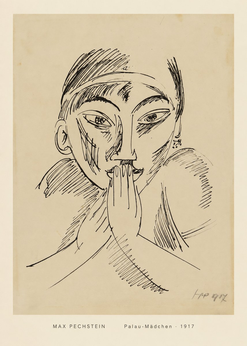 Max Pechstein Palau-mädchen No4 - Affiche