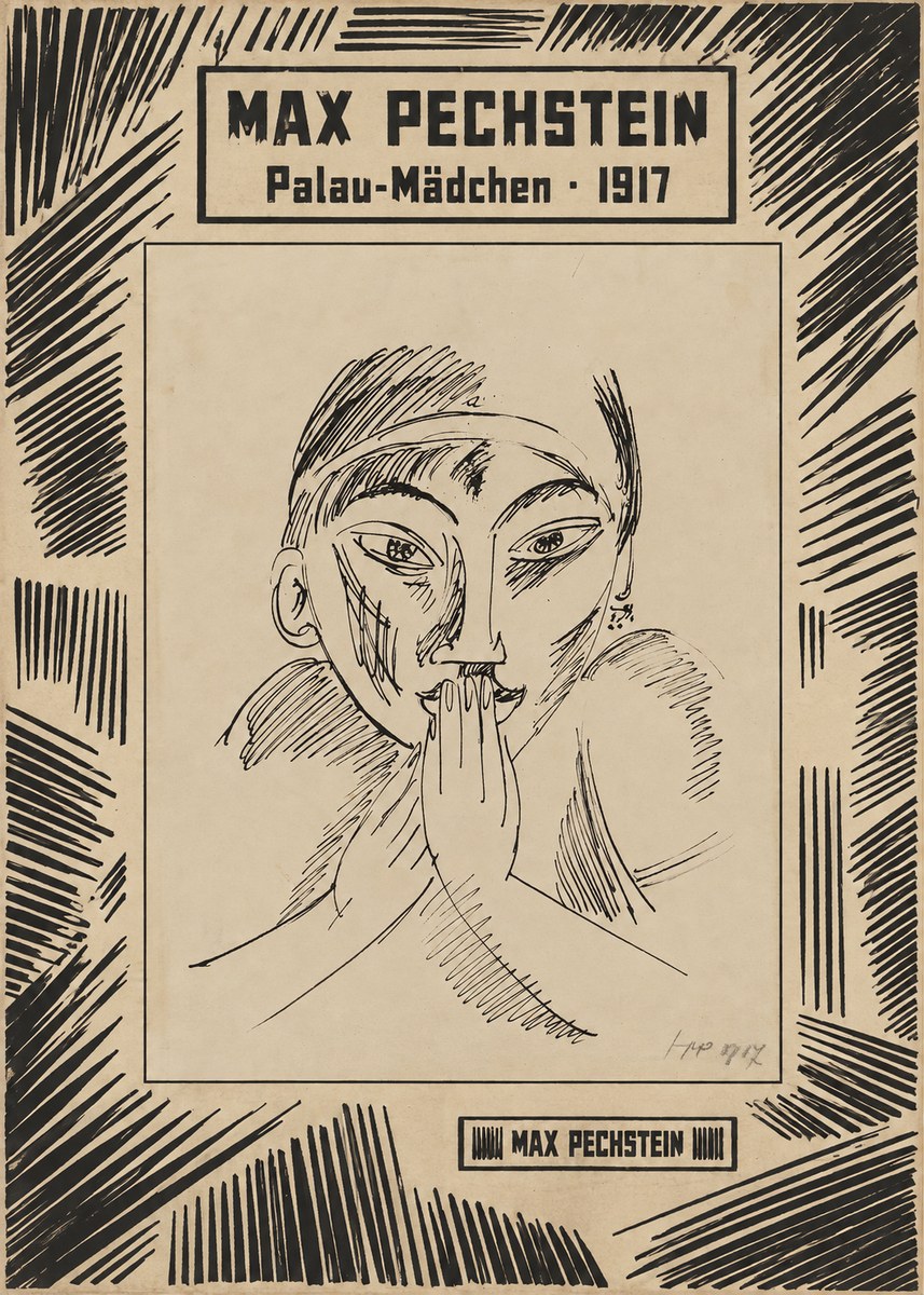 Max Pechstein Palau-mädchen No6 - Affiche