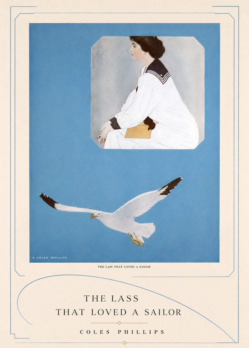 Coles Phillips The Lass That Loved a Sailor No3 - Affiche