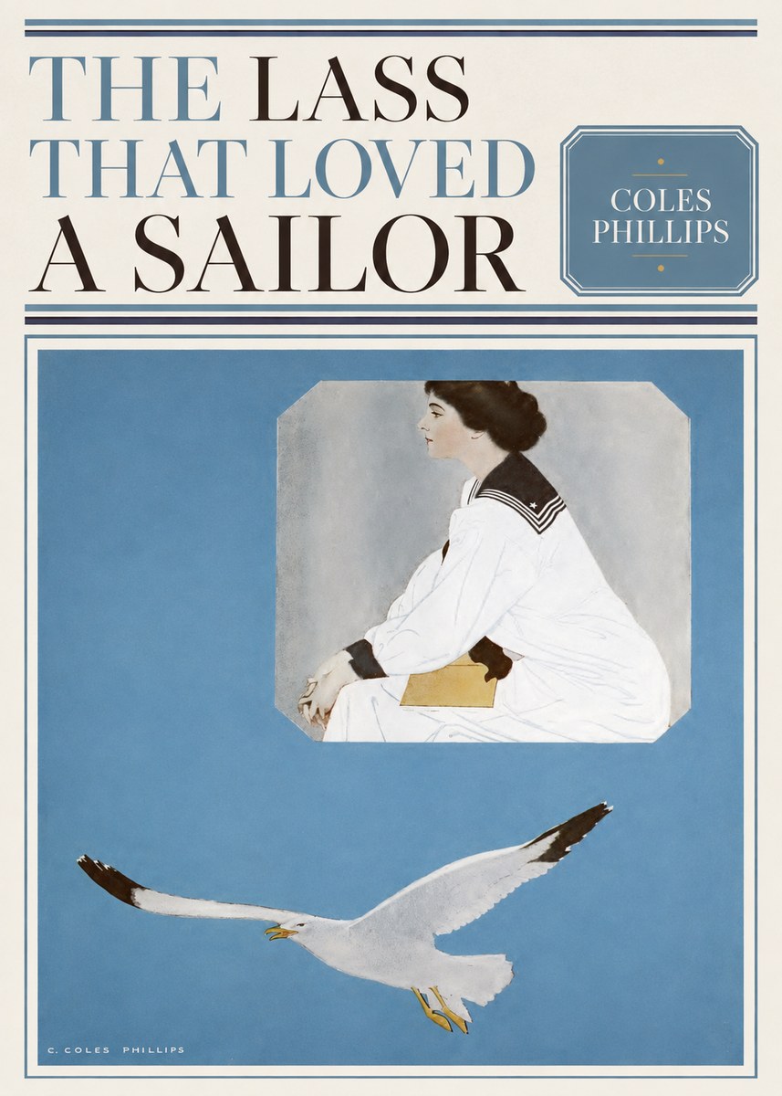 Coles Phillips The Lass That Loved a Sailor No4 - Affiche