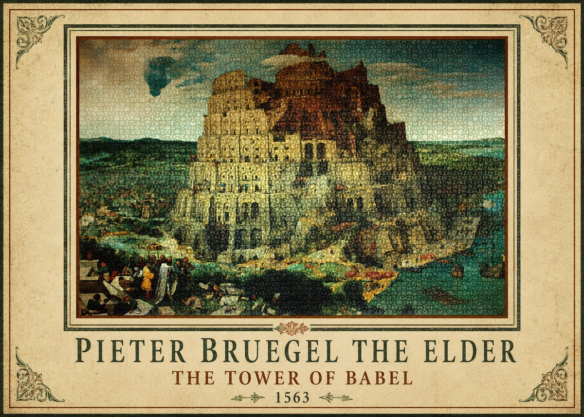 Pieter Bruegel The Tower of Babel XV No1 - Affiche