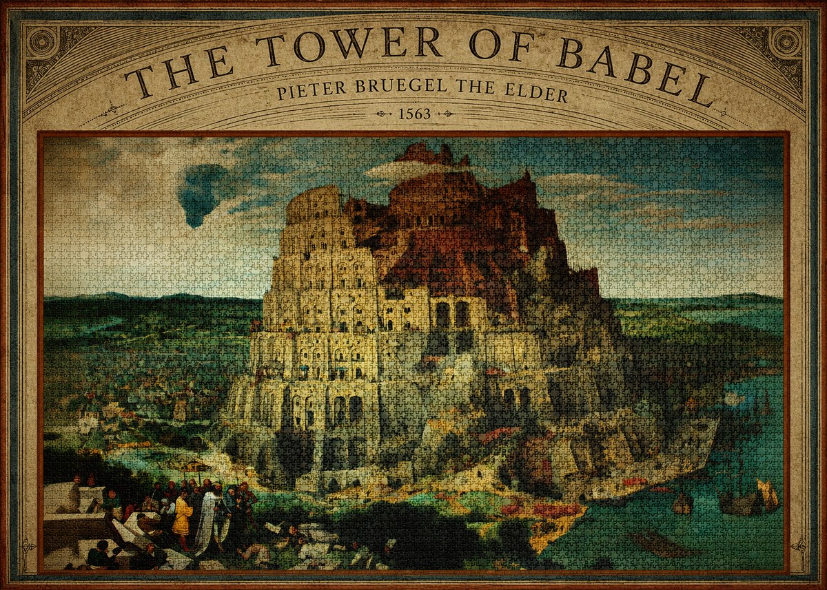 Pieter Bruegel The Tower of Babel XV No6 - Affiche