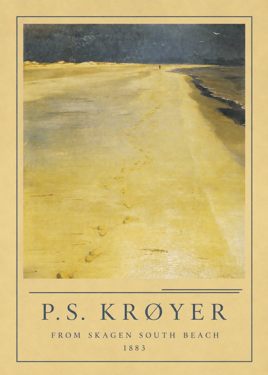 P.S. Krøyer From Skagen South Beach No1 - Affiche