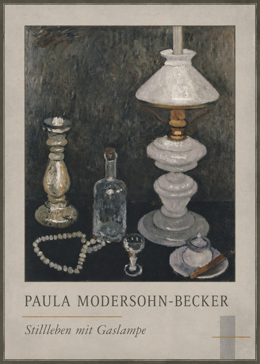 Paula Modersohn-Becker Stillleben Mit Gaslampe No1 - Affiche