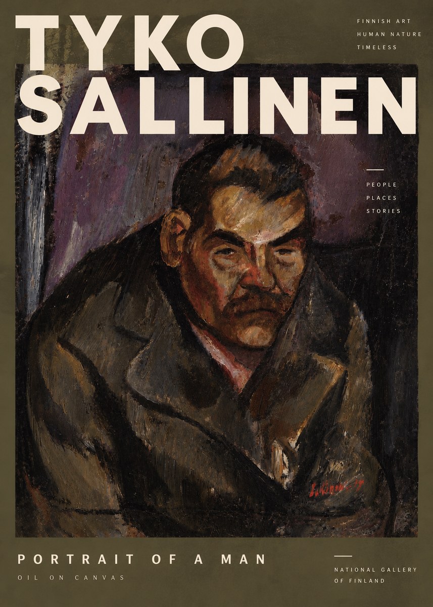 Tyko Sallinen Portrait of a Man V No4 - Affiche