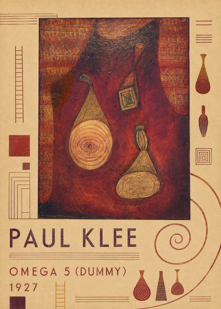 Paul Klee Omega 5 (Dummy) No6 - Affiche