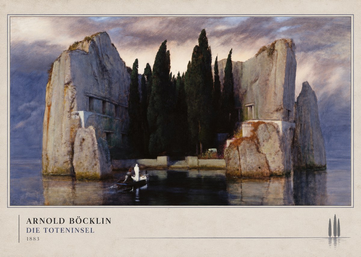 Arnold Böcklin Die Toteninsel V No4 - Affiche