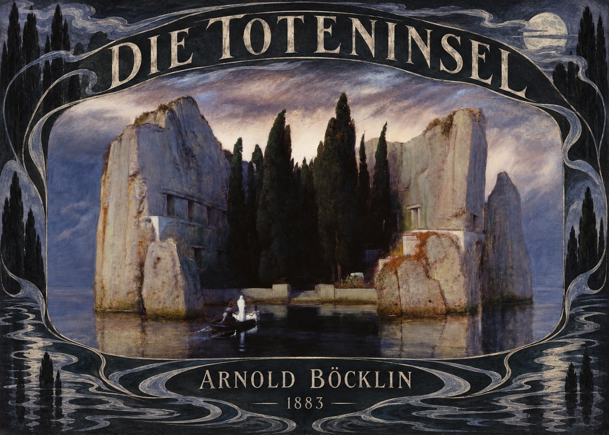 Arnold Böcklin Die Toteninsel V No6 - Affiche