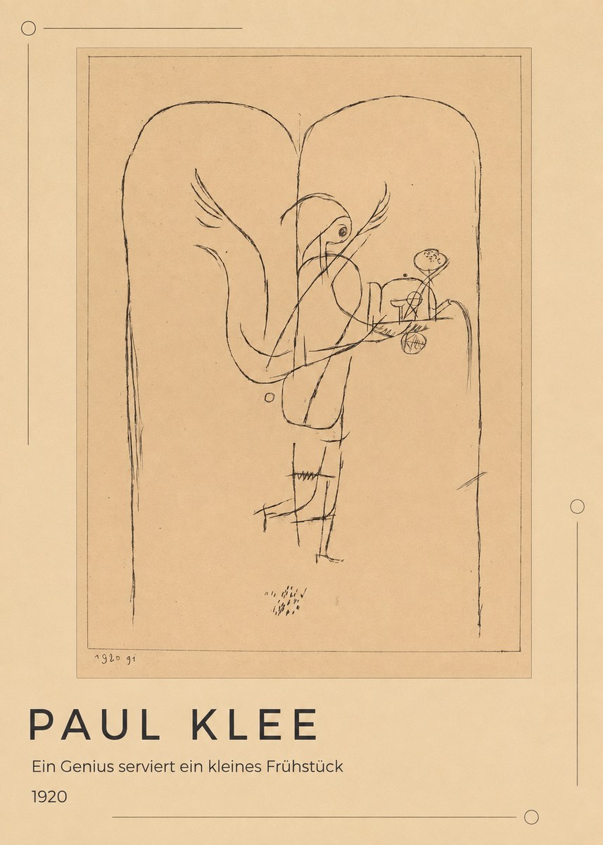 Paul Klee Ein Genius Serviert Ein Kleines Frühstück No1 - Affiche