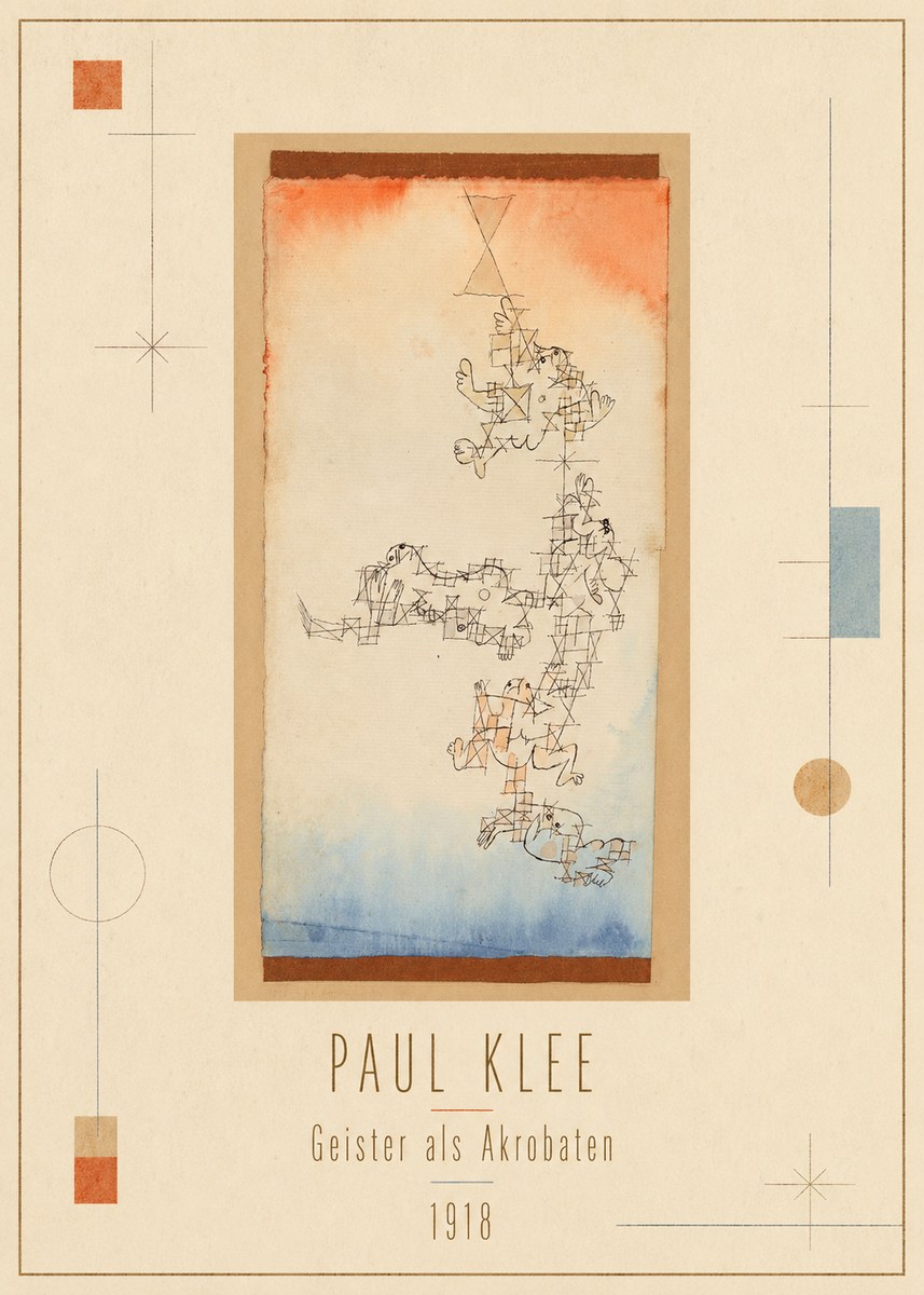 Paul Klee Geister Als Akrobaten No1 - Affiche