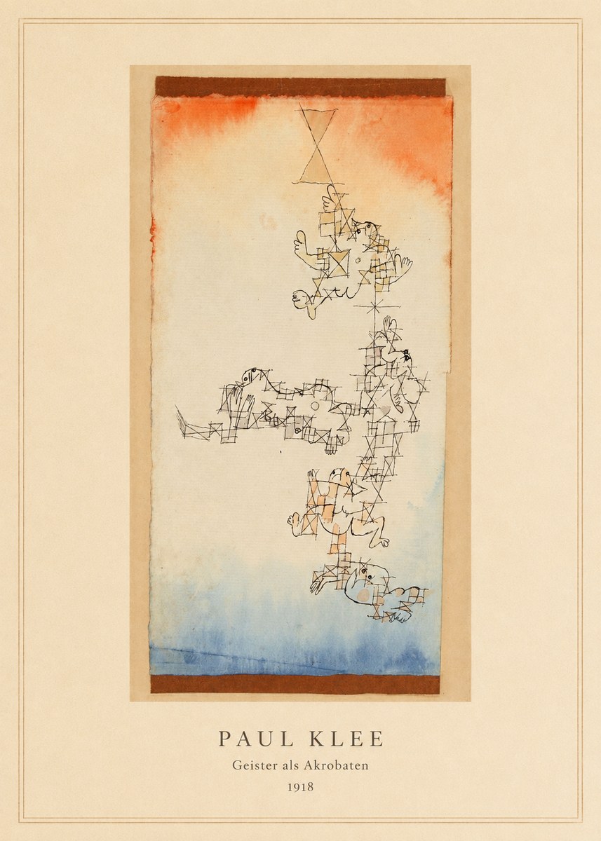 Paul Klee Geister Als Akrobaten No4 - Affiche