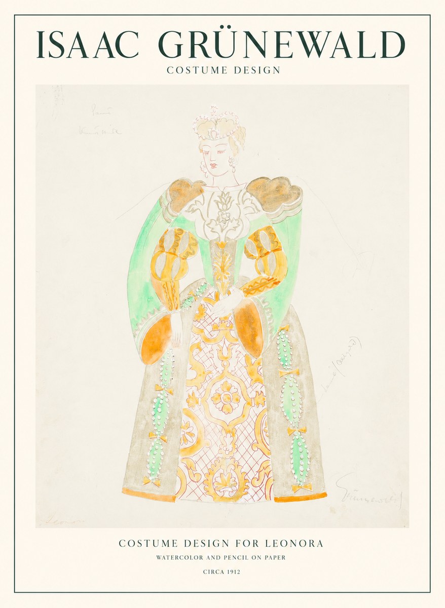 Isaac Grünewald Costume Design for Leonora No1 - Affiche