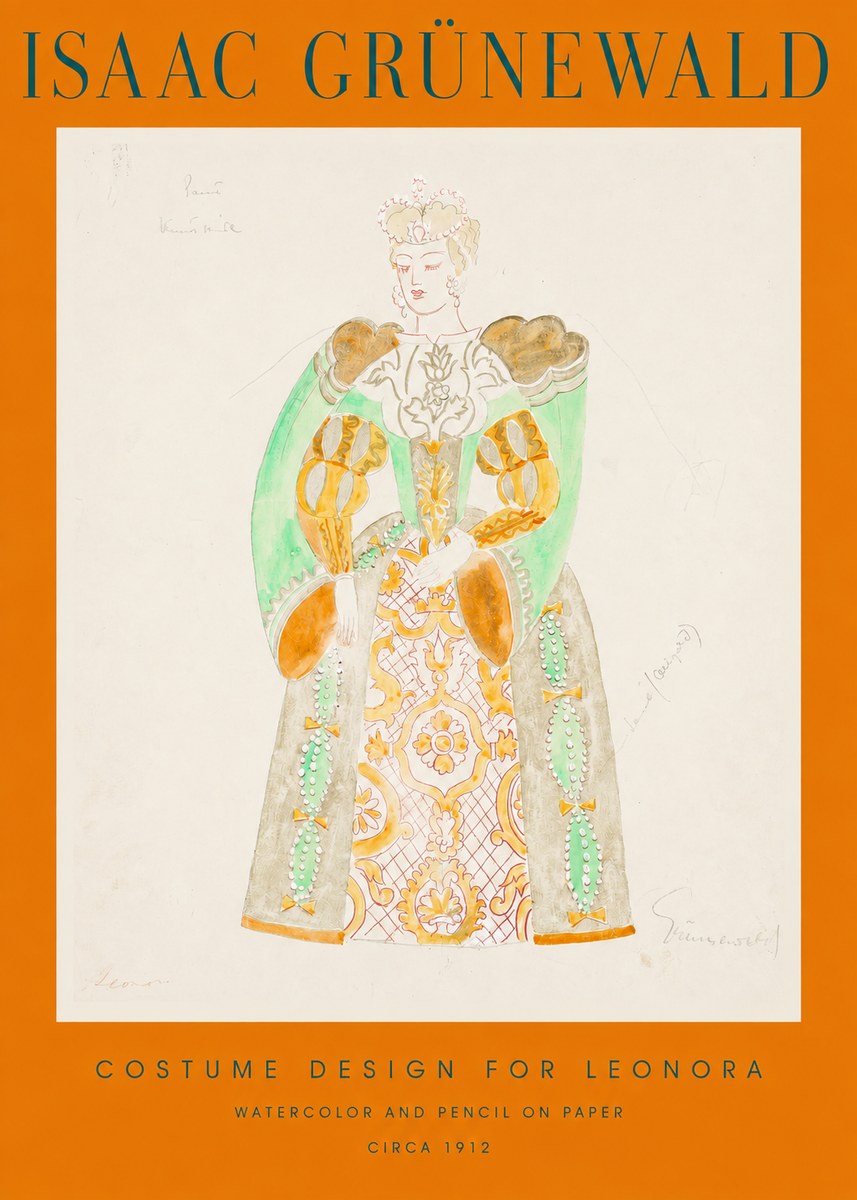 Isaac Grünewald Costume Design for Leonora No2 - Affiche