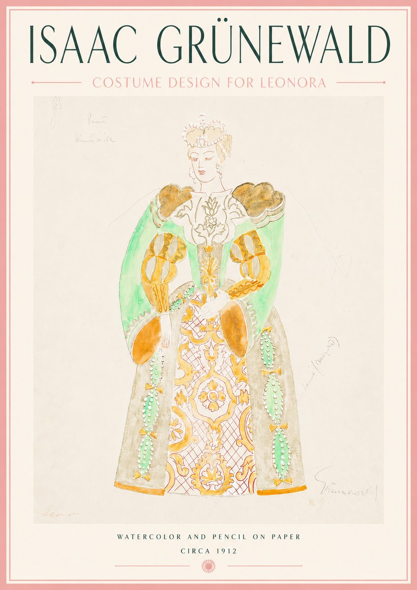 Isaac Grünewald Costume Design for Leonora No5 - Affiche