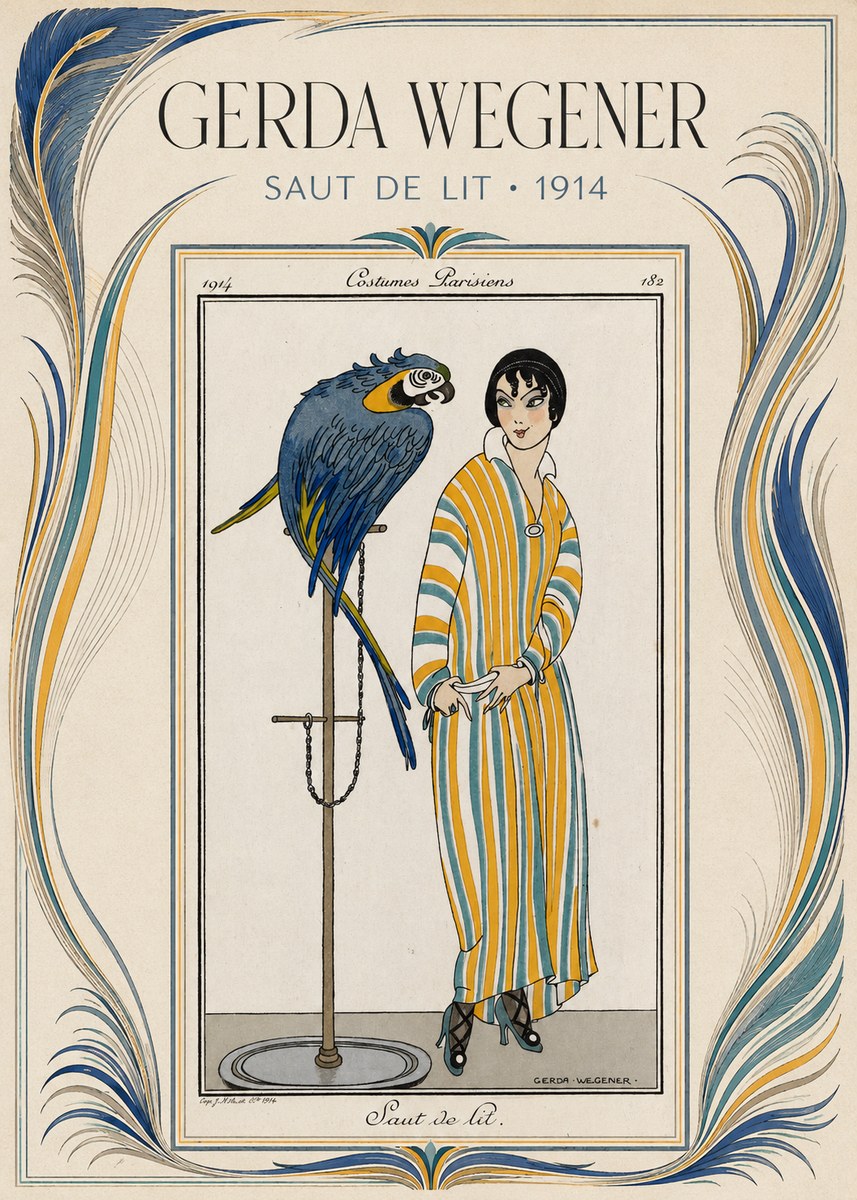 Gerda Wegener Saut De Lit 1914 No3 - Affiche