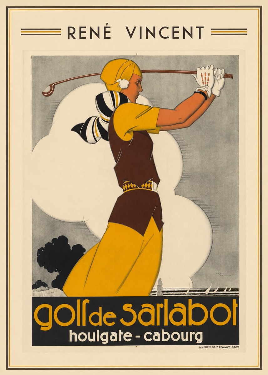 René Vincent Golf De Sarlabot No1 - Affiche