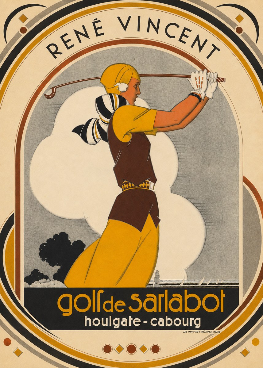 René Vincent Golf De Sarlabot No5 - Affiche
