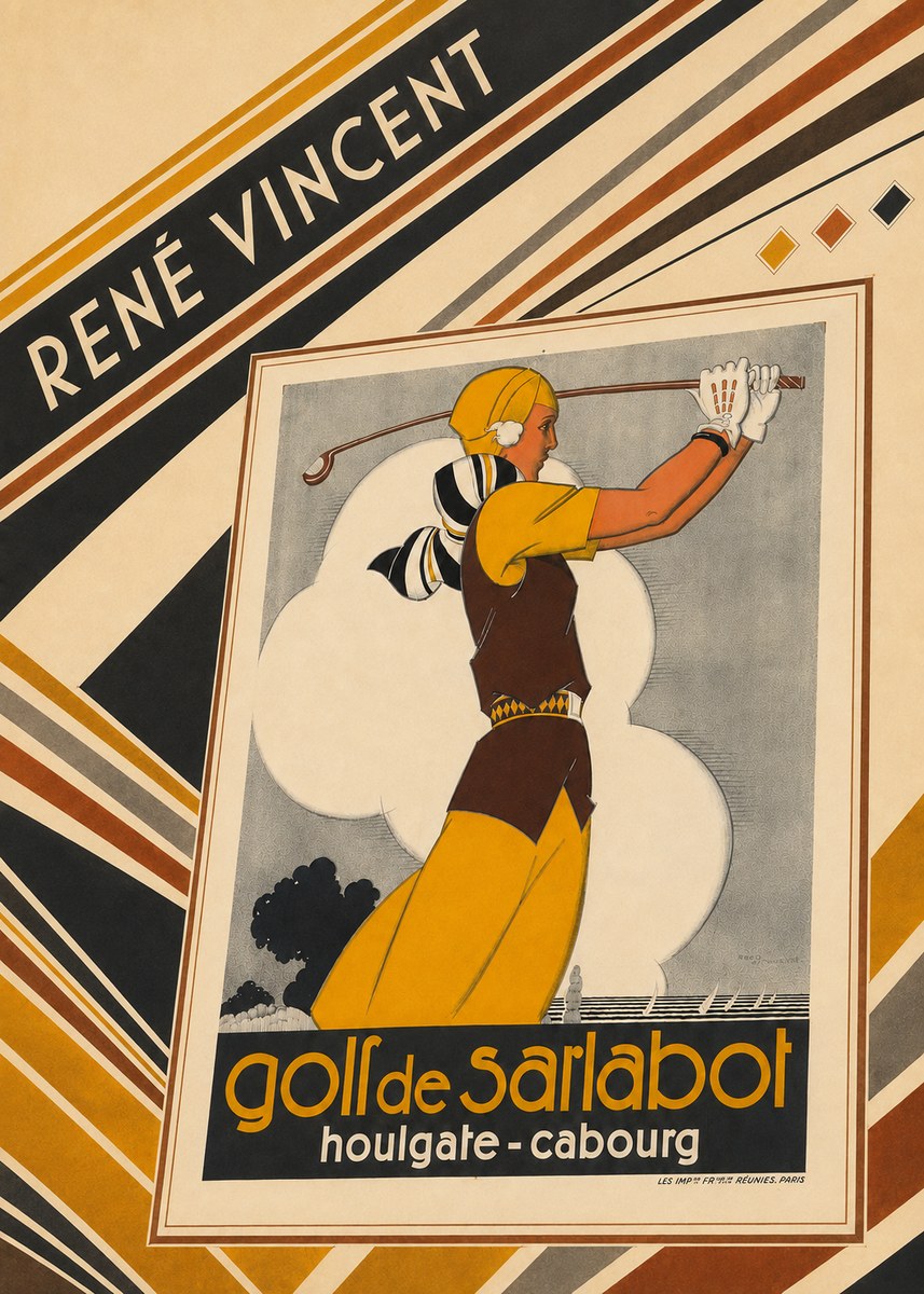 René Vincent Golf De Sarlabot No6 - Affiche