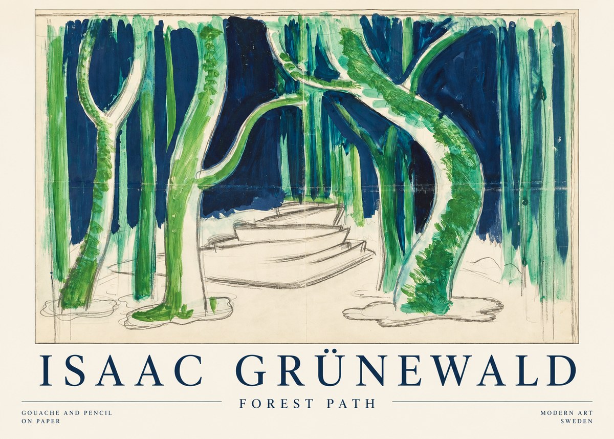 Isaac Grünewald Forest Path No1 - Affiche