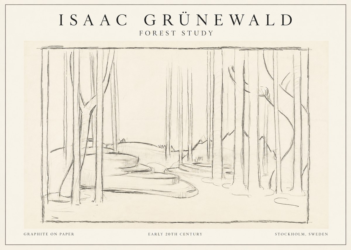 Isaac Grünewald Forest Path No2 - Affiche
