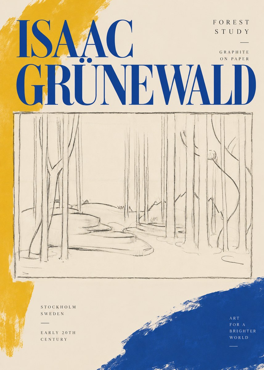 Isaac Grünewald Forest Path No4 - Affiche