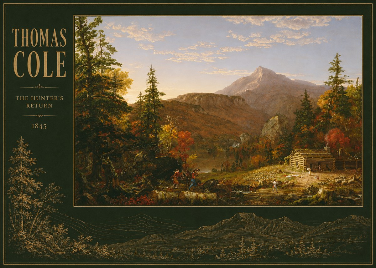 Thomas Cole The Hunter's Return II No2 - Affiche