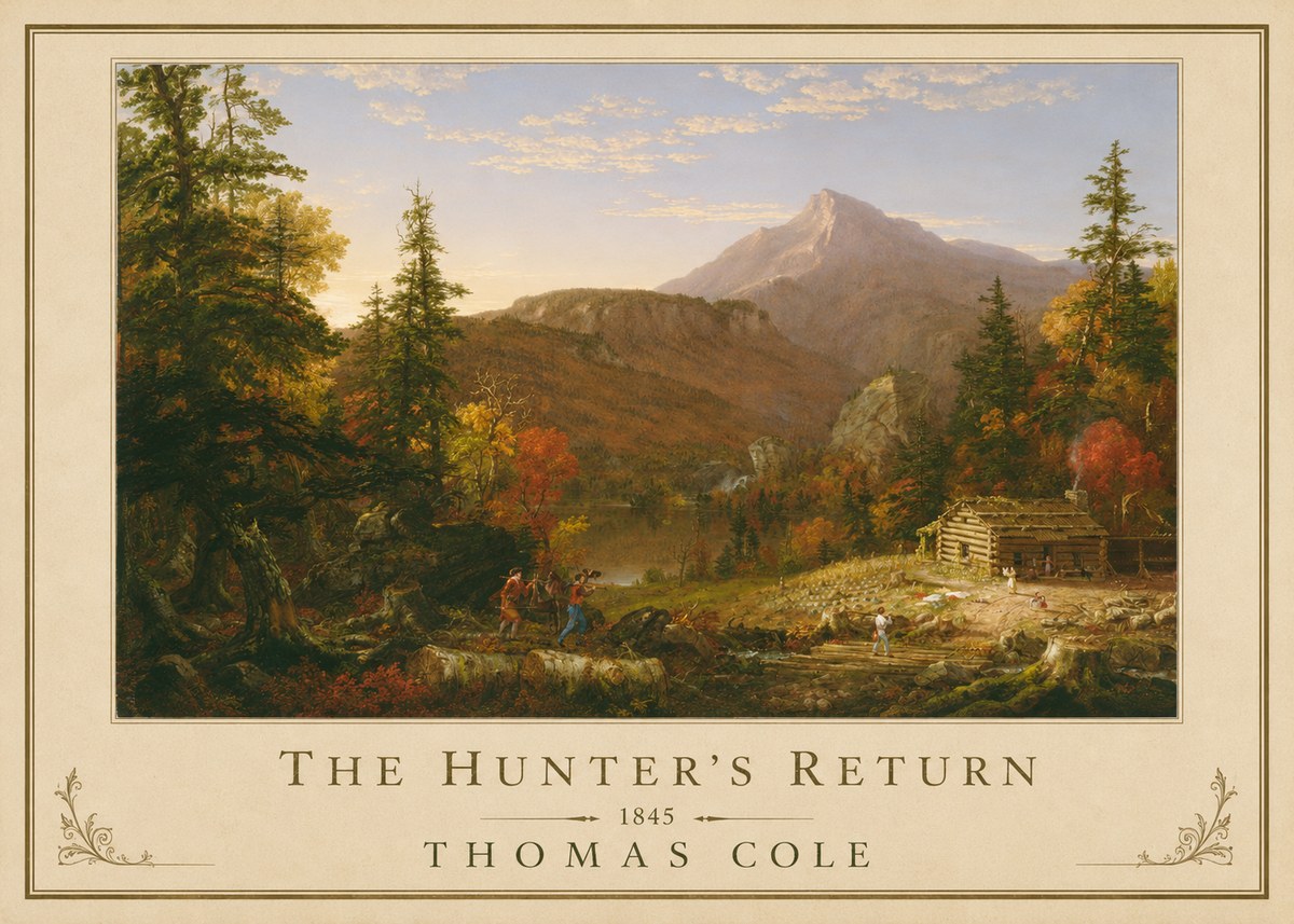 Thomas Cole The Hunter's Return II No3 - Affiche