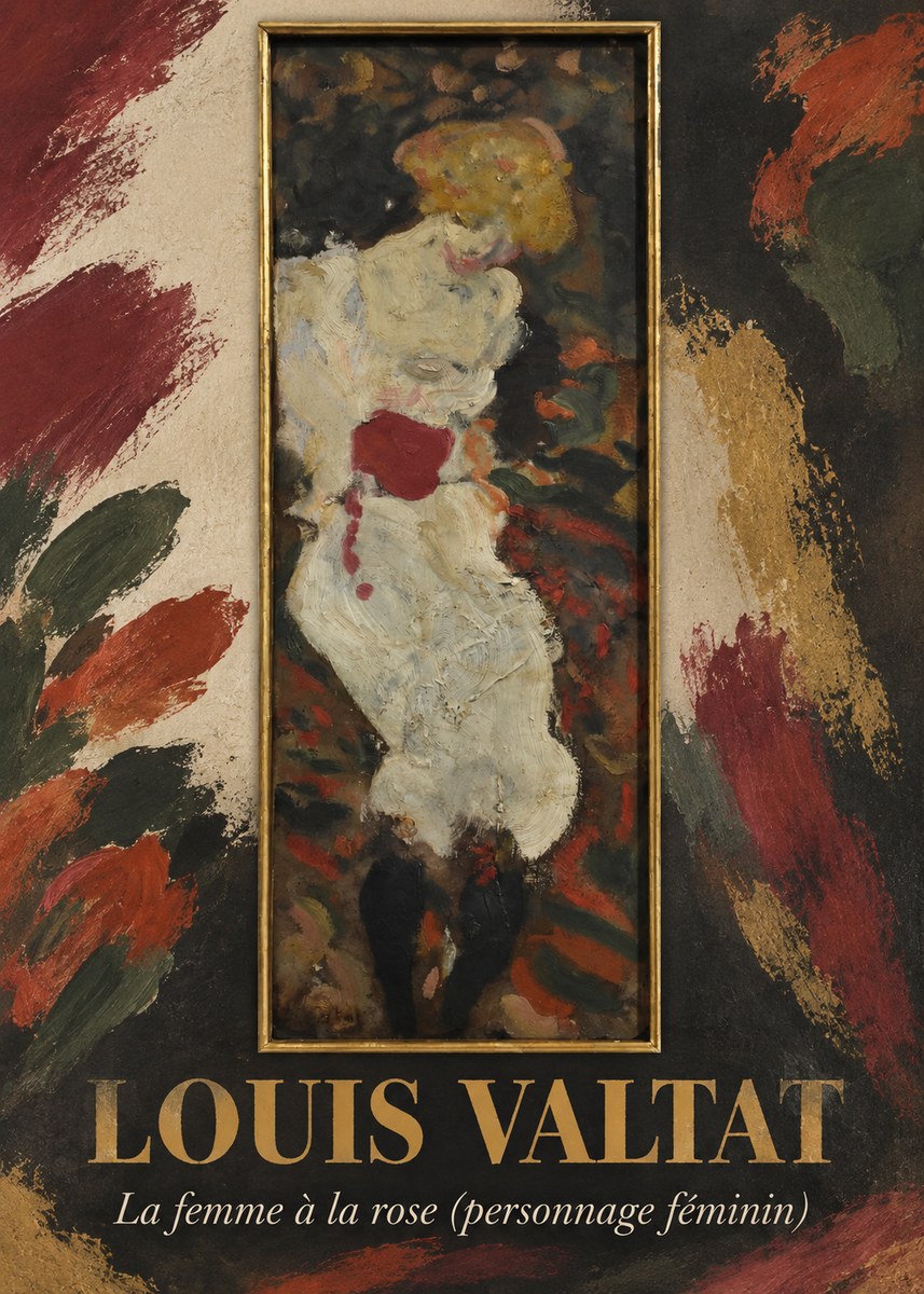 Louis Valtat La Femme À La Rose (Personnage Féminin) No1 - Affiche