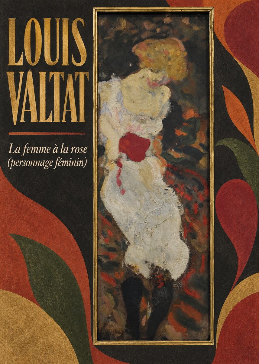 Louis Valtat La Femme À La Rose (Personnage Féminin) No3 - Affiche