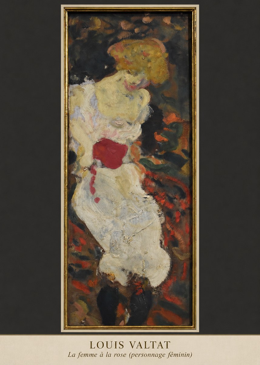 Louis Valtat La Femme À La Rose (Personnage Féminin) No5 - Affiche