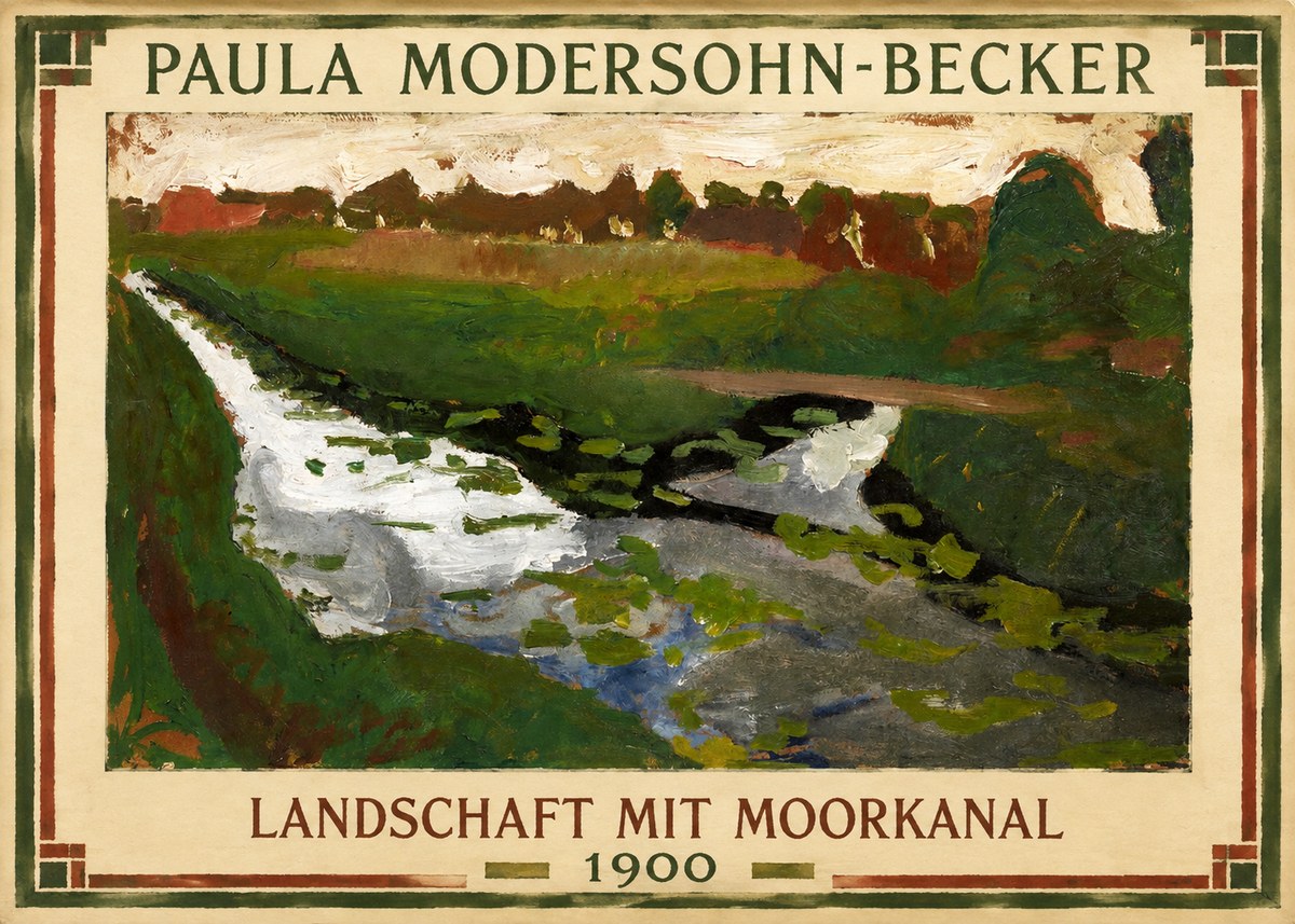 Paula Modersohn-Becker Landschaft Mit Moorkanal No1 - Affiche