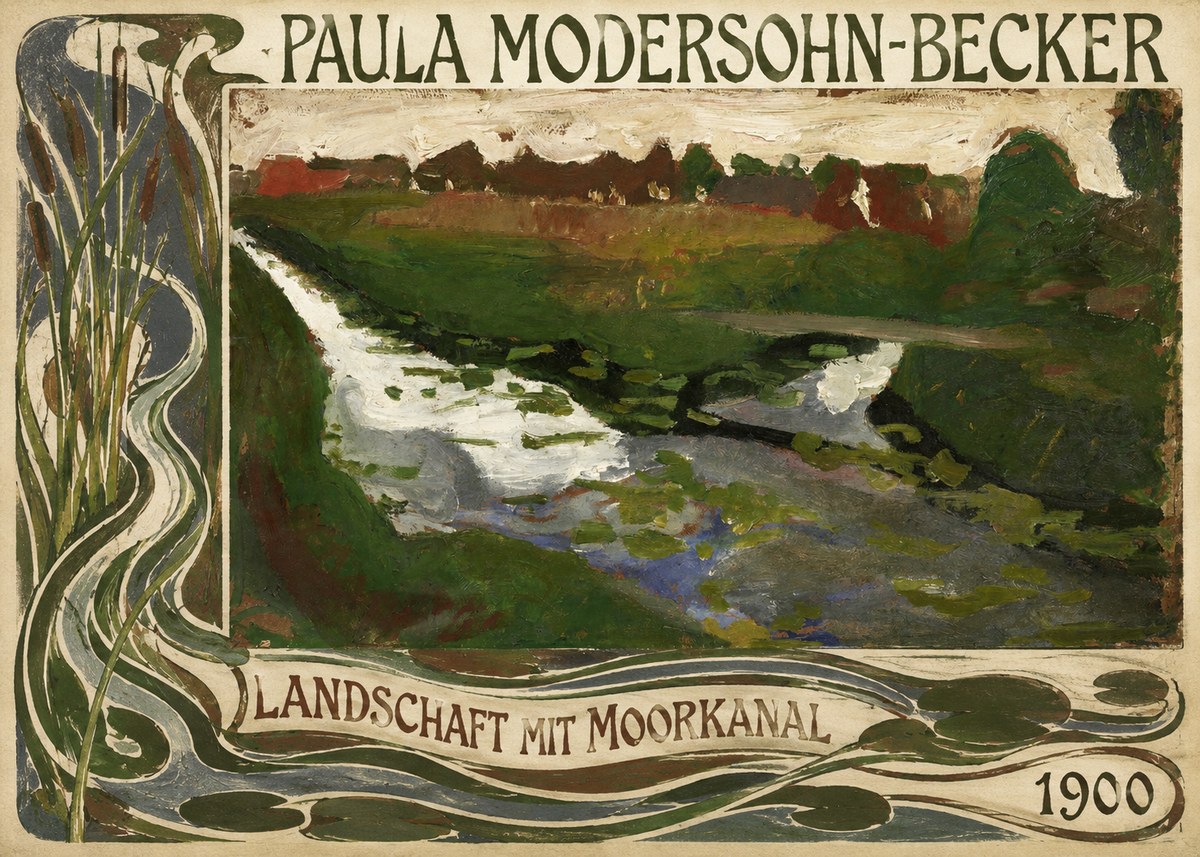 Paula Modersohn-Becker Landschaft Mit Moorkanal No2 - Affiche