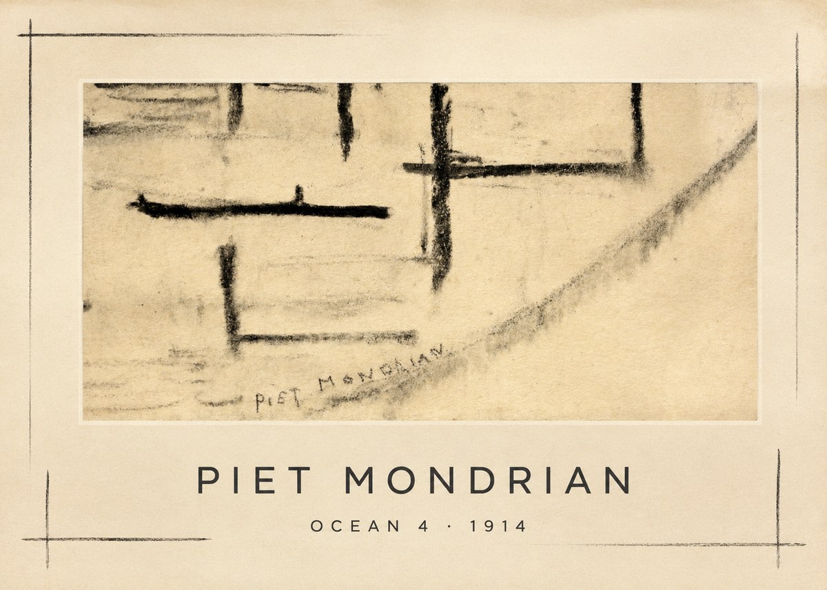 Piet Mondrian Ocean 4 No1 - Affiche
