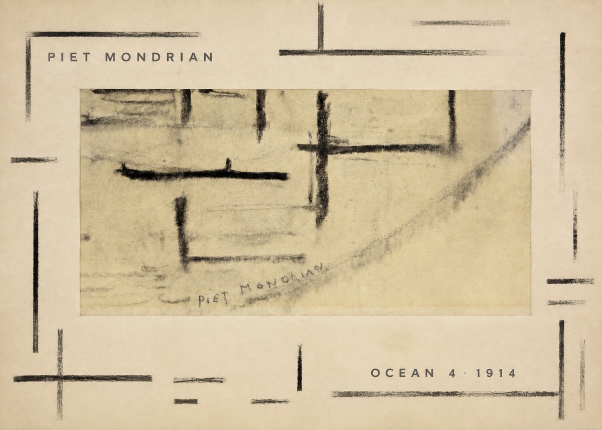 Piet Mondrian Ocean 4 No3 - Affiche