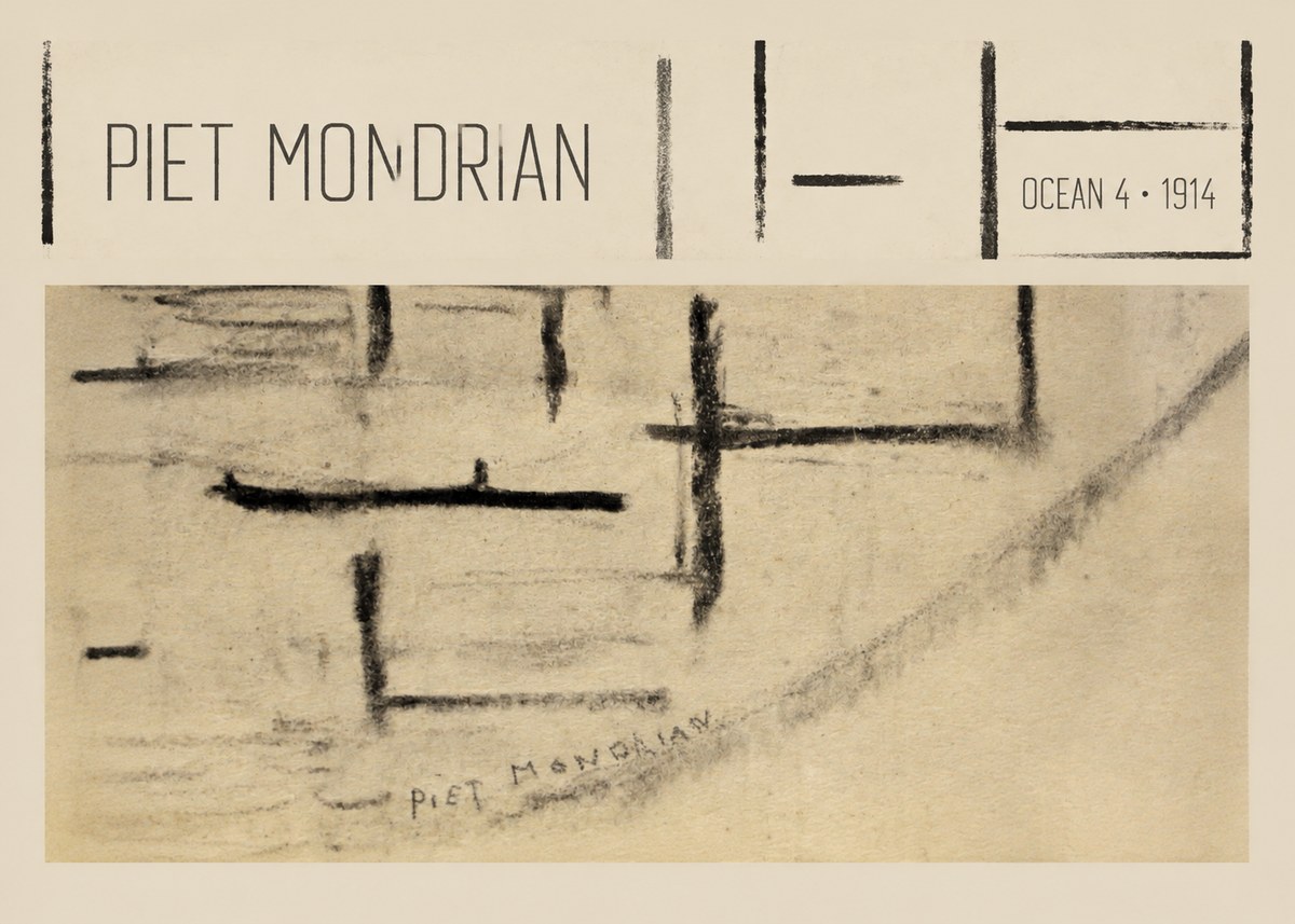 Piet Mondrian Ocean 4 No4 - Affiche