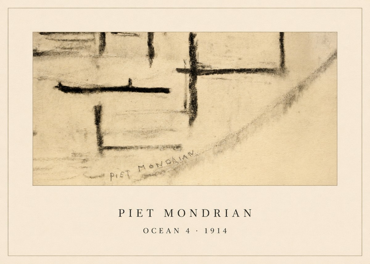 Piet Mondrian Ocean 4 No5 - Affiche