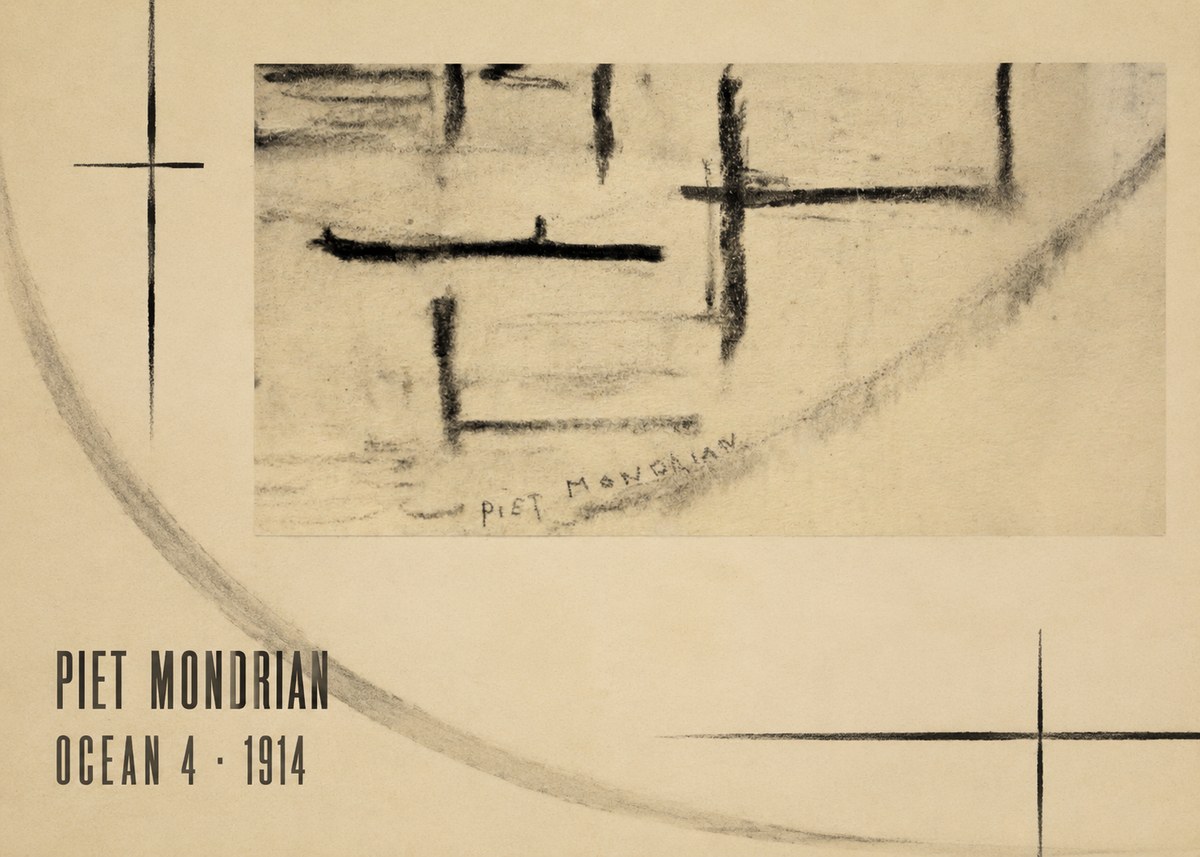 Piet Mondrian Ocean 4 No6 - Affiche