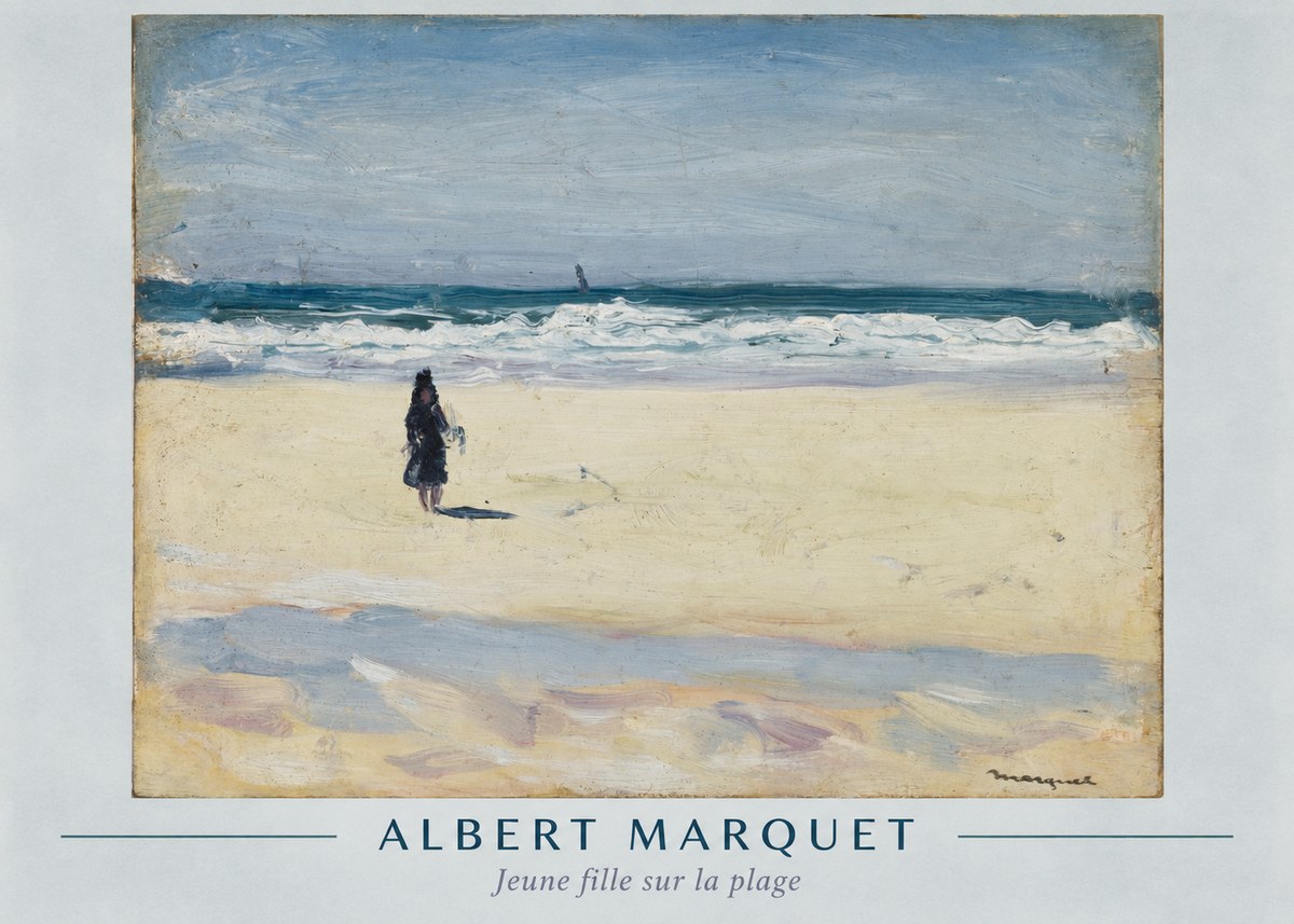 Albert Marquet Jeune Fille Sur La Plage No1 - Affiche