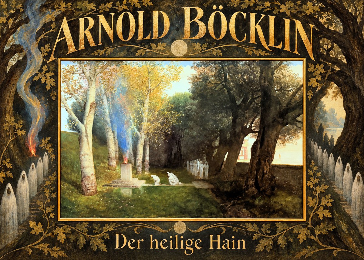 Arnold Böcklin Der Heilige Hain II No6 - Affiche