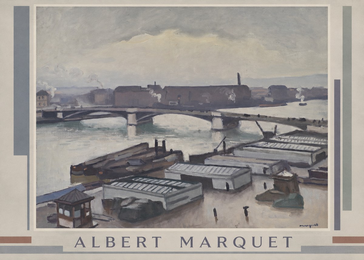 Albert Marquet River Scene, Paris No1 - Affiche