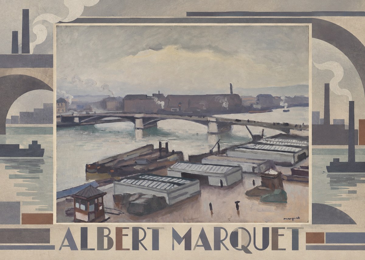 Albert Marquet River Scene, Paris No6 - Affiche